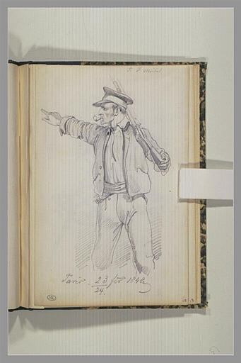 Homme du peuple, pendant la révolution de 1848, à Paris