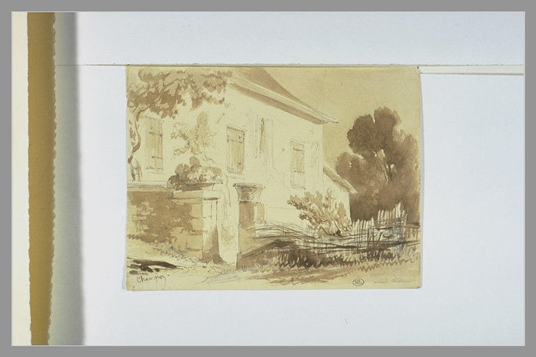 Bâtiment aux contrevents fermés et un jardin abandonné, à Choisy-le-Roi