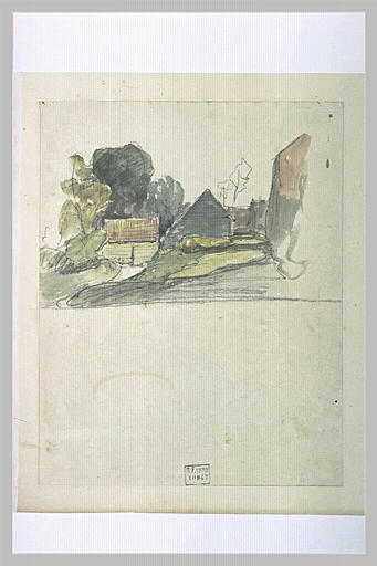 Maisons parmi des arbres