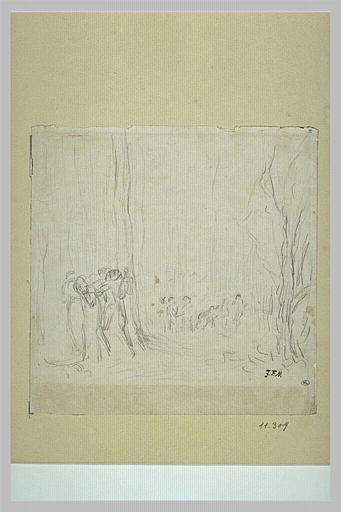 La famille du petit Poucet dans un bois