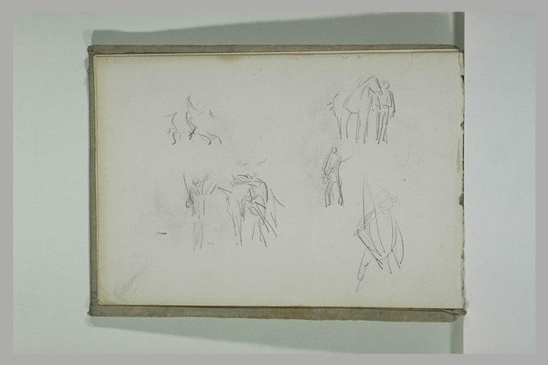 Etude de cavaliers et de soldats