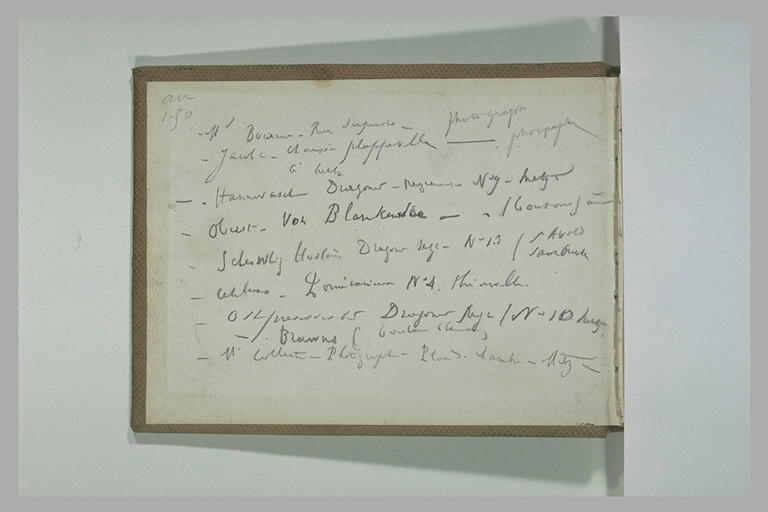 Notes manuscrites