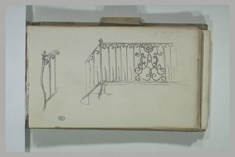 Rampe en fer forgé à Saint -Hypolite ; reprise