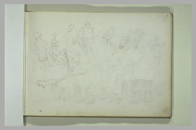 Suite de croquis de personnages et animaux