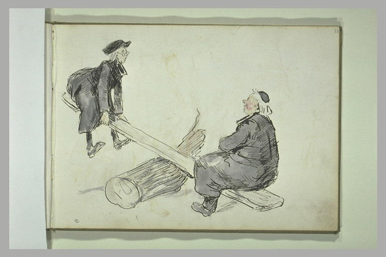 Ecclésiastiques sur une balançoire