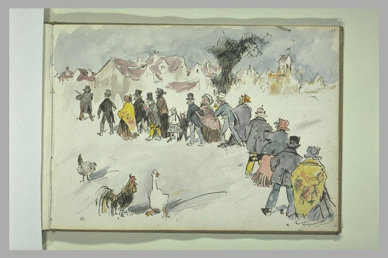 Cortège de mariage à la campagne