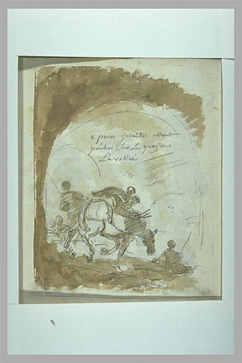 Deux pères jésuites allant prêcher sur le quai de La Vallée