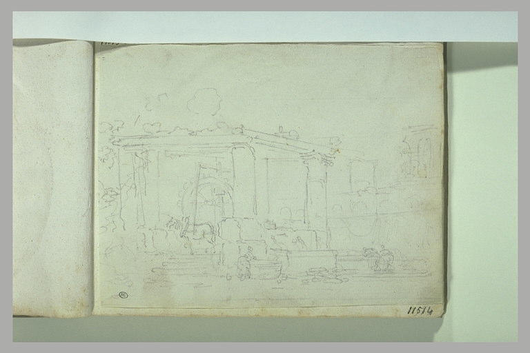 Manège à eau avec cheval et fontaine