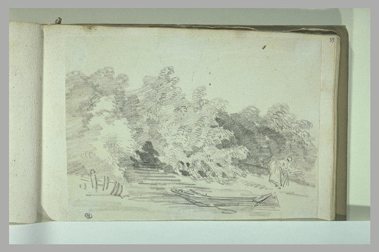 Rivière avec une barque