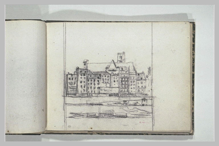 Vue du quai de l'Hôtel de Ville, à Paris, et l'église Saint-Gervais