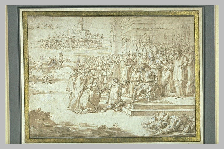 Onction d'un souverain recevant une couronne ducale