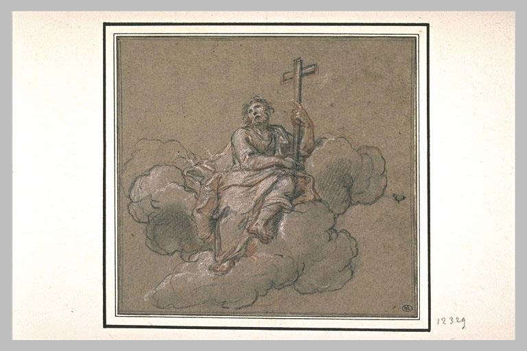 Saint Philippe assis sur des nuages