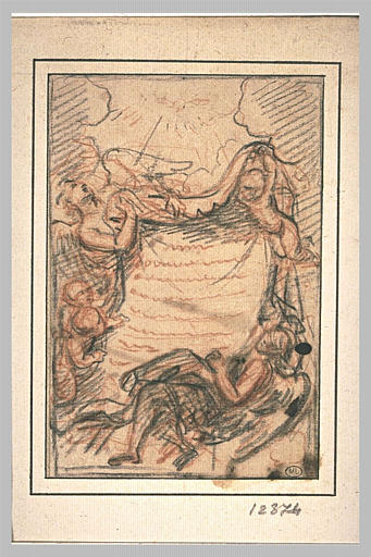 Etude pour un frontispice de livre