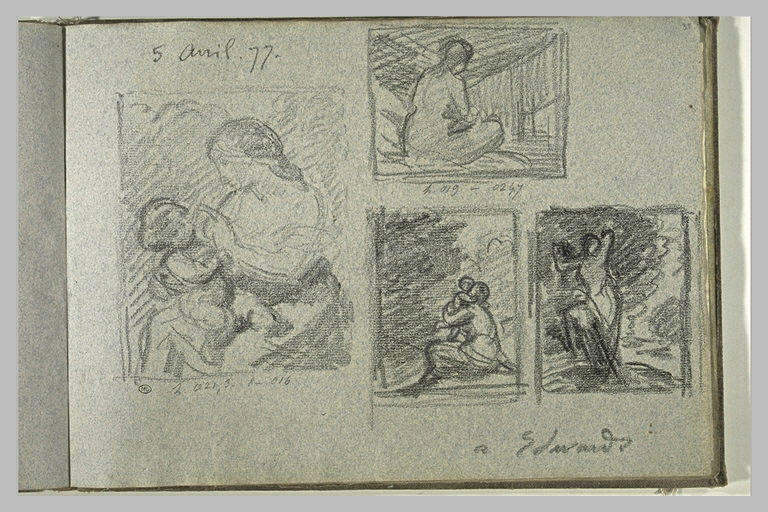 Quatre études d'après des peintures