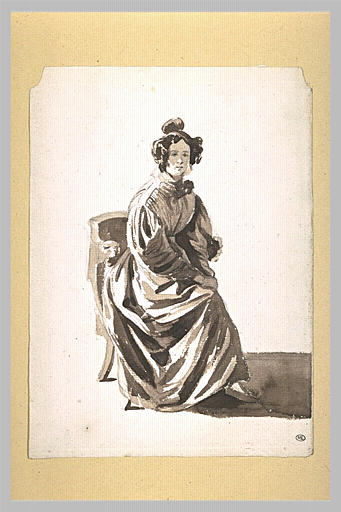Jeune femme assise