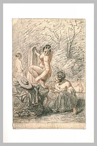 Quatre baigneuses dans un bois