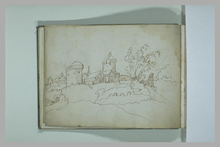 Paysage avec des habitations