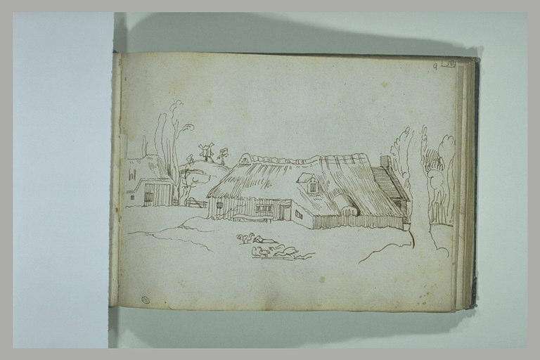 Paysage avec des habitations