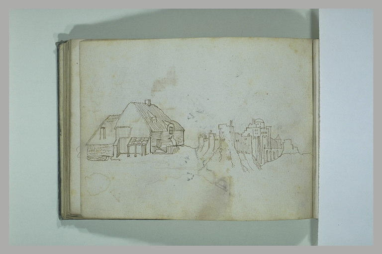 Chaumière ; forteresse sur un promontoire
