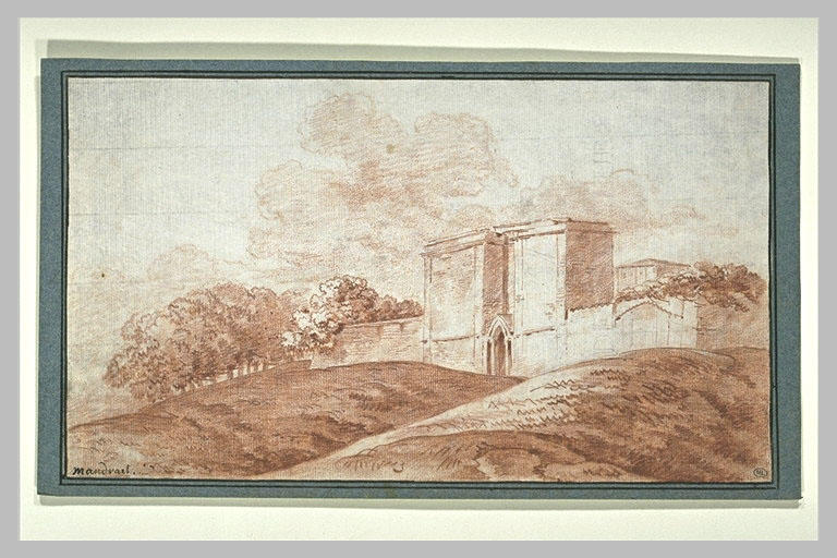 Entrée, avec porte ogivale, d'un domaine