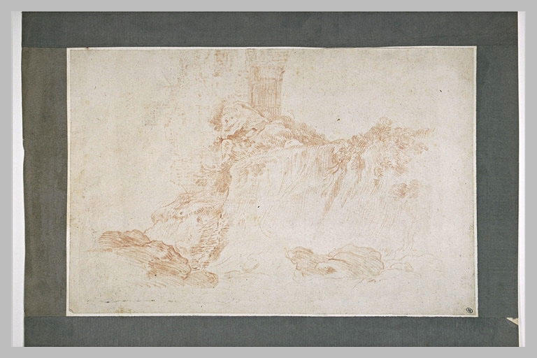 Paysage avec une cascade