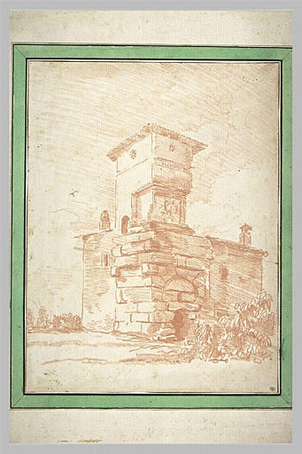 Maison construite en partie avec un édifice antique