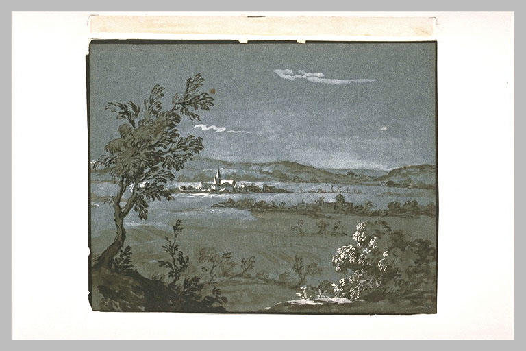 Village dans une plaine