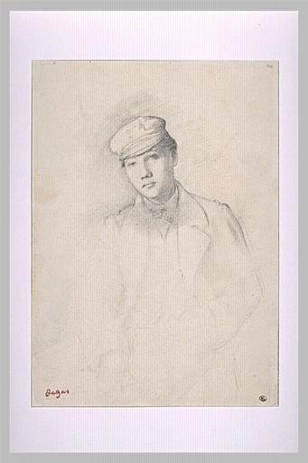 Portrait d'Achille Degas, coiffé d'une casquette