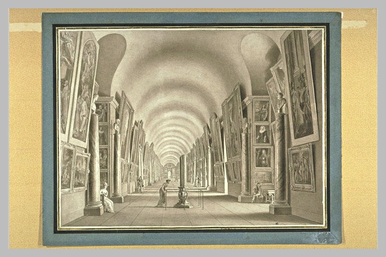 Vue de la grande galerie au Louvre