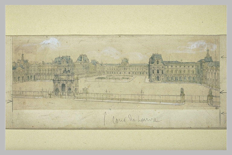 Vue de la cour du nouveau Louvre de Napoléon III