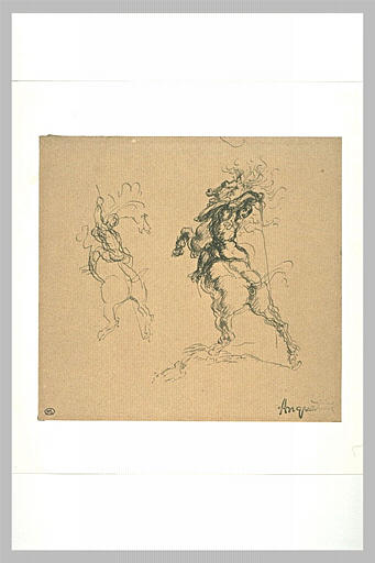 Deux études de cavaliers
