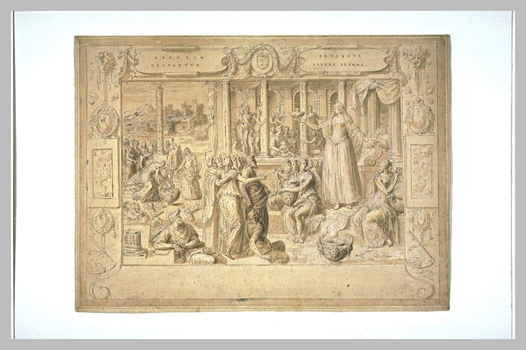 Les cendres du roi portées par la reine