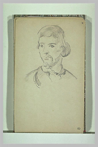 Tête d'homme vue de trois quarts, tournée vers la gauche