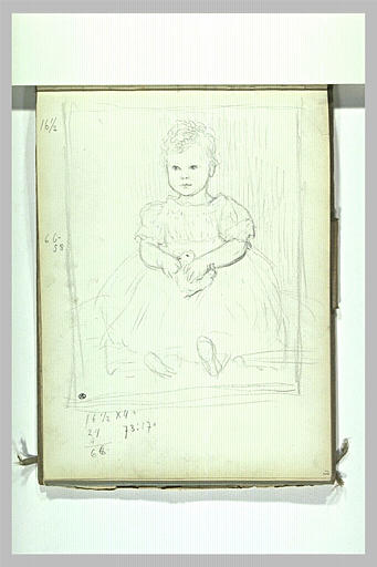 Portrait d'enfant vu de face, à mi-corps