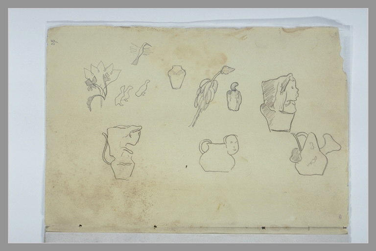 Etude de céramique et de fleurs