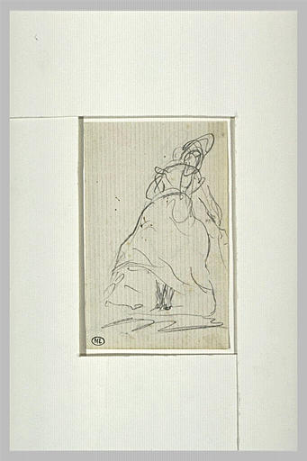 Femme debout, de dos