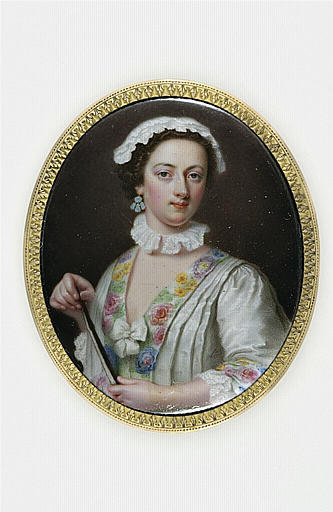 Portrait de jeune femme avec un éventail