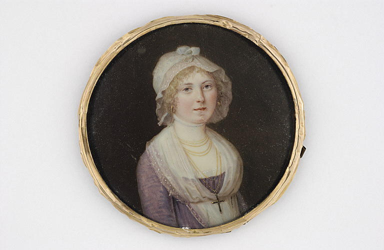Portrait de femme avec un bonnet de dentelle