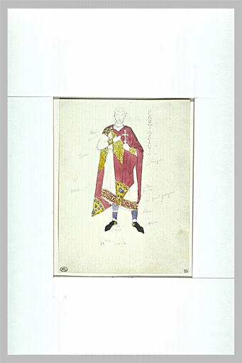 Etude du costume d'un personnage du IXè siècle