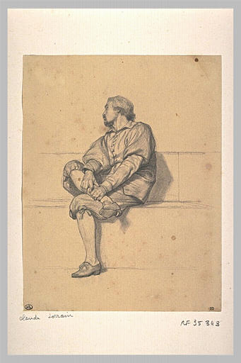 Homme assis, tourné vers la gauche : Claude Lorrain