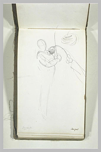 Croquis rapide d'un escrimeur saluant
