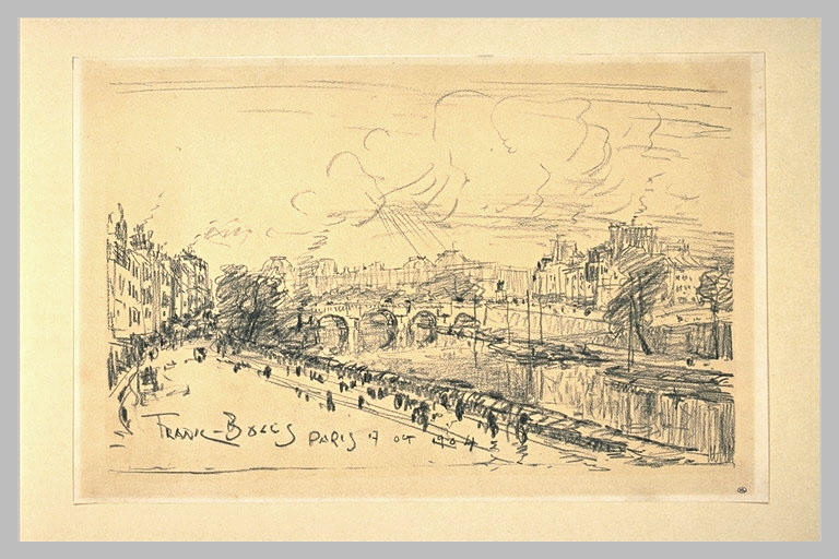 Vue du Pont-Neuf avec les bâtiments du Louvre