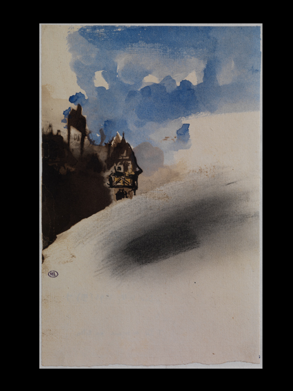 Façade de burg rhénan sous le ciel bleu