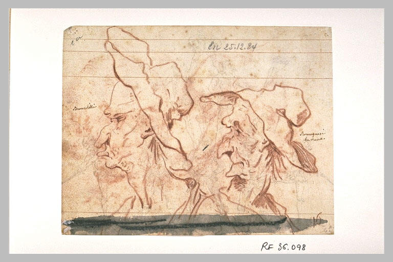 Deux têtes caricaturales