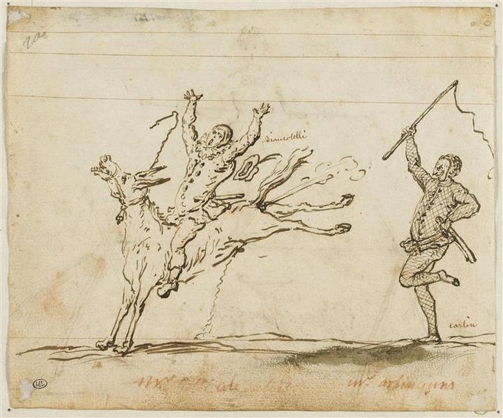 Scène de la comédie italienne