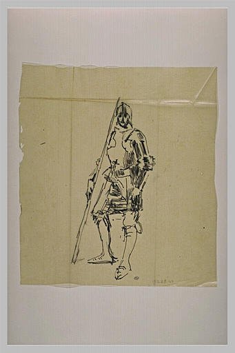 Soldat en armure du Moyen-Age