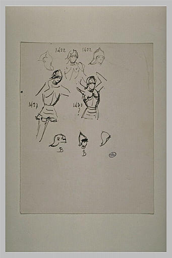 Huit études de casques et de cuirasses