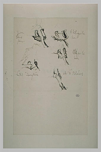 Croquis de détails d'armures (jambières)