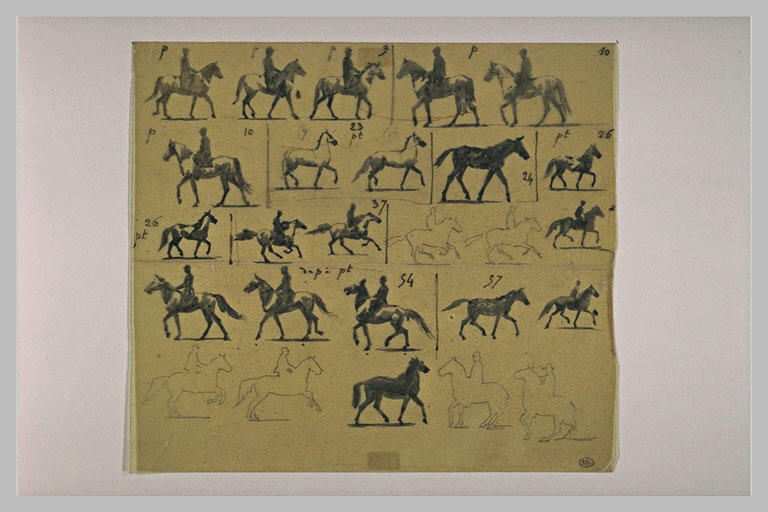 Etudes d'allures d'une cheval, prises d'après des photographies