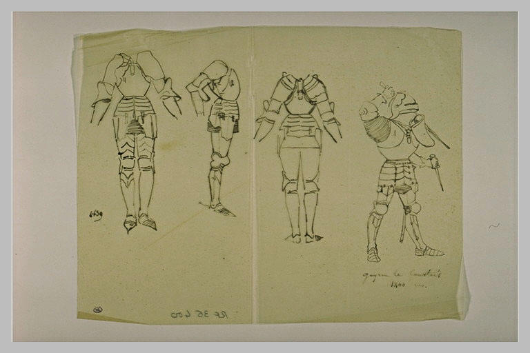 Quatre études d'armures